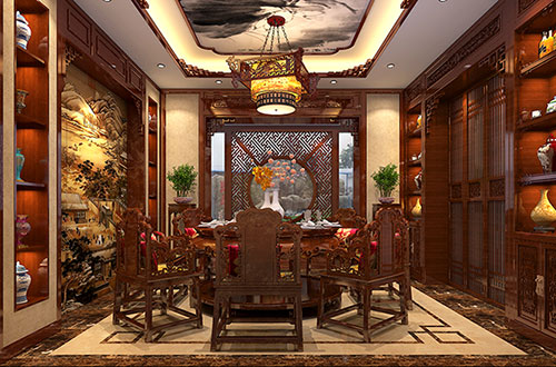 安吉温馨雅致的古典中式家庭装修设计效果图