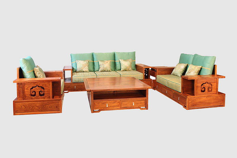 安吉中式实木沙发简直太美了